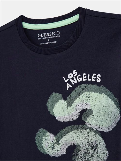 t-shirt bambino blu GUESS | L5GI12K8HM4/G7V2